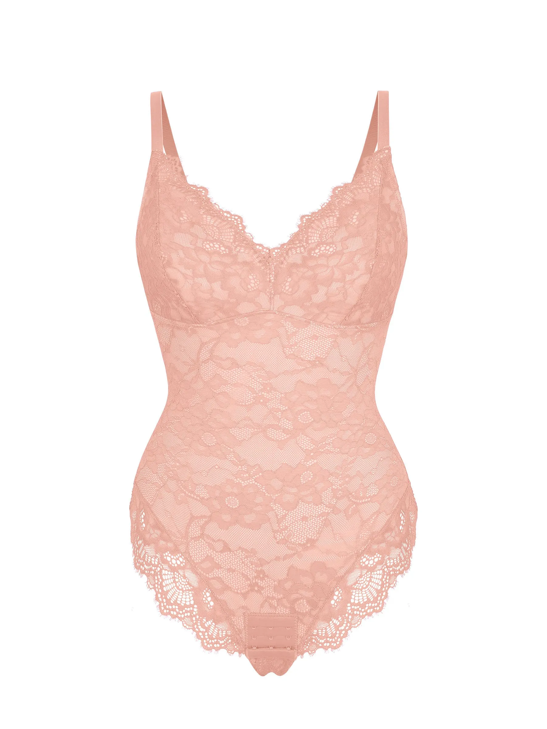 Lace V-Neck Stretch Bodysuit - Image 59