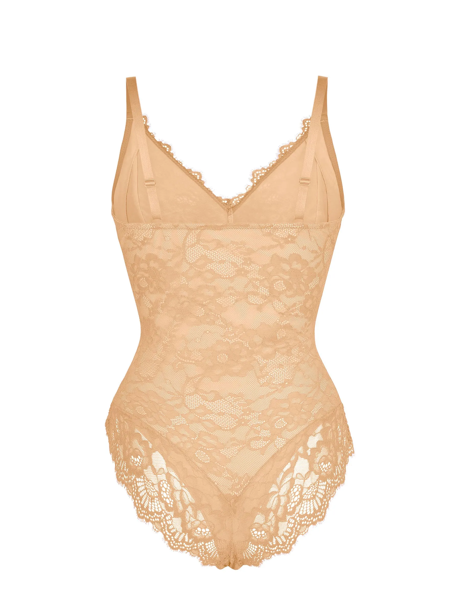 Lace V-Neck Stretch Bodysuit - Image 71