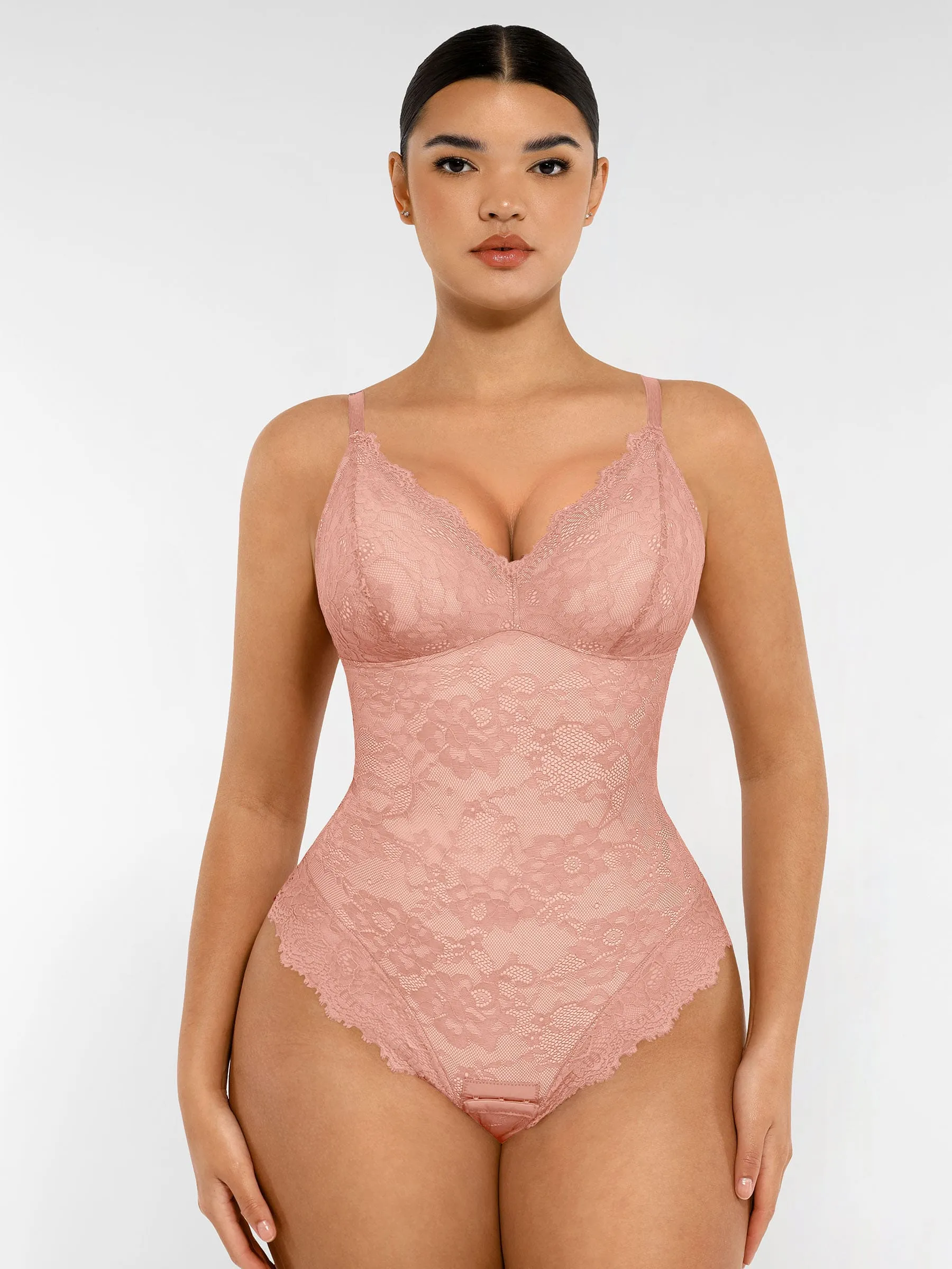 Lace Sculpt V-Neck  Bodysuit - Image 40
