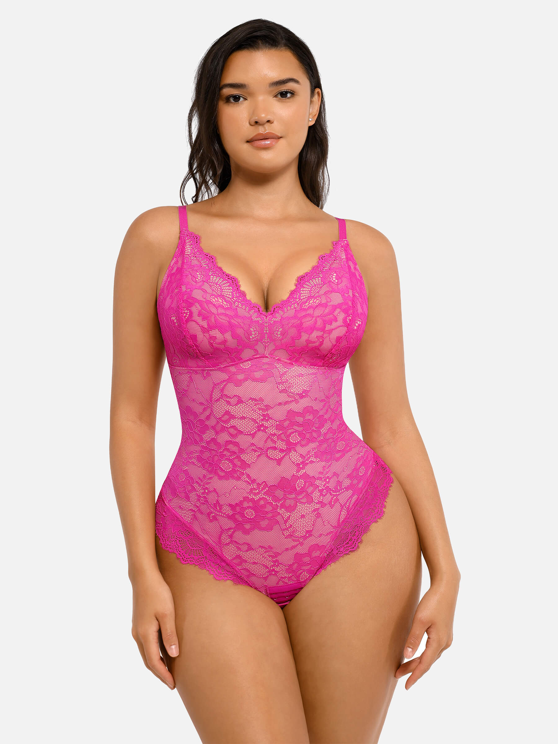Lace Sculpt V-Neck  Bodysuit - Image 60