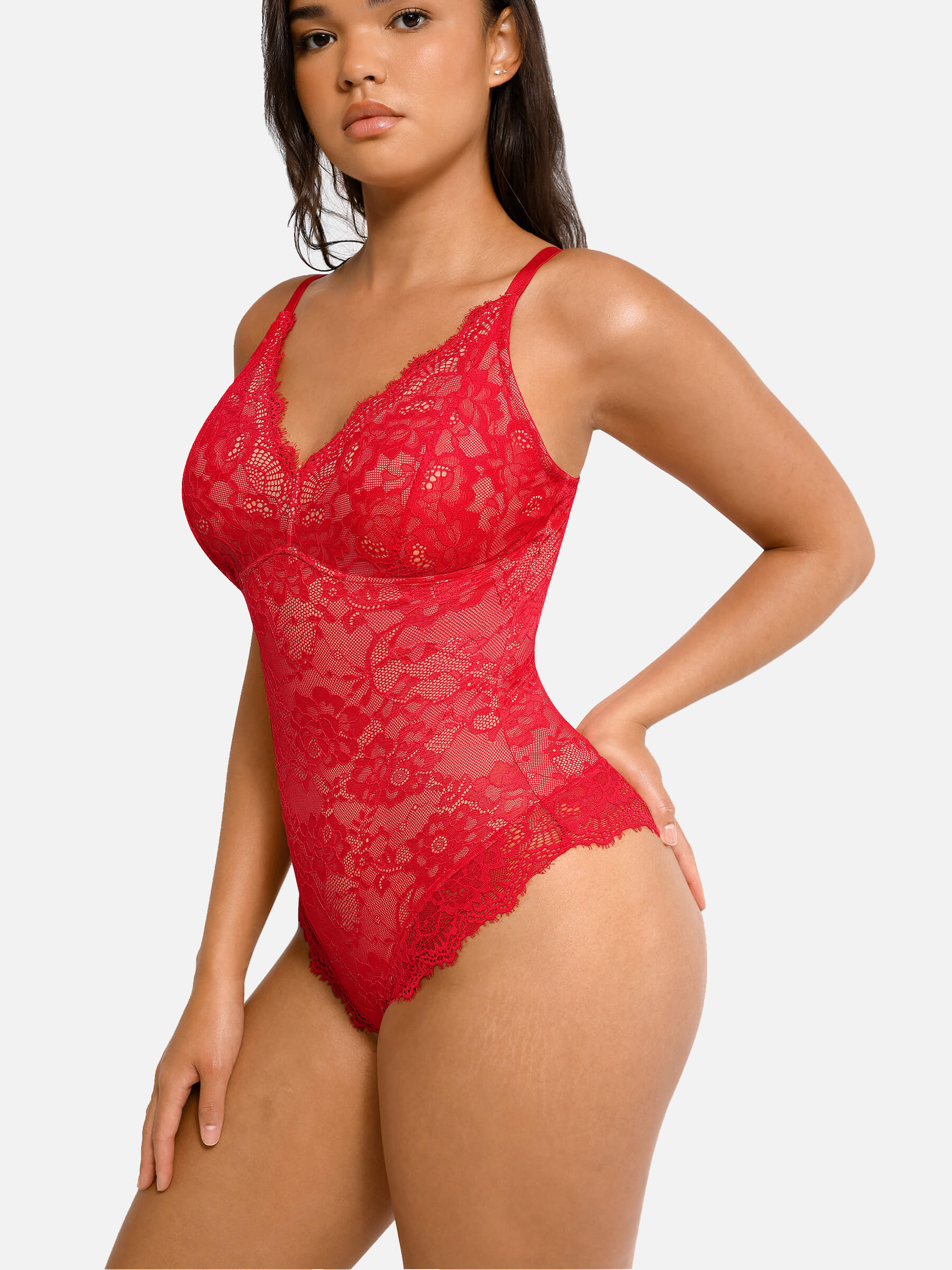 Lace Sculpt V-Neck  Bodysuit - Image 68